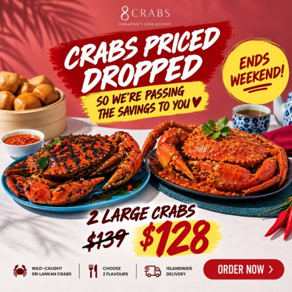 2× Large Crabs (~700 g Each)