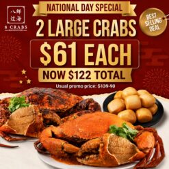 2× Large Crabs (~700 g Each) - 2026 NDP Promo Now On