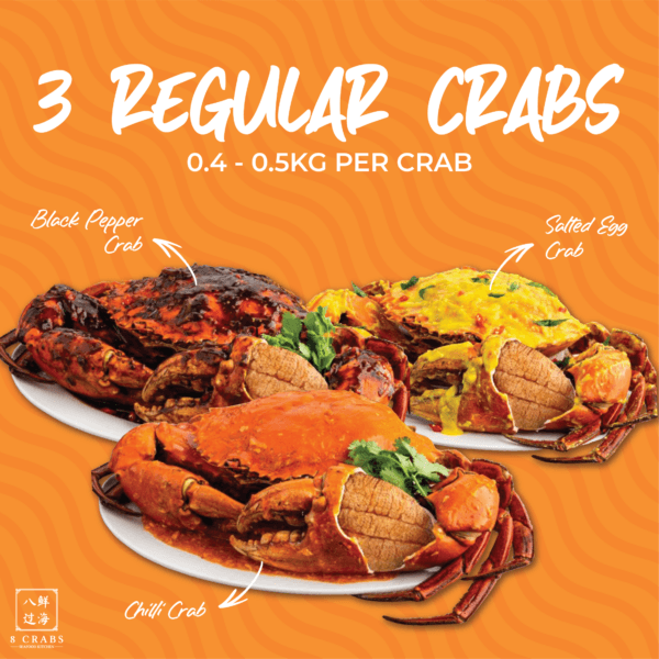 3 Regular crabs by 8 Crabs
