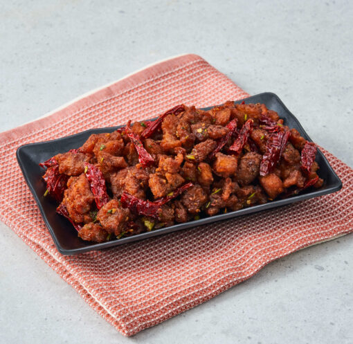 Diced Organic Chicken Thigh in Dried Chilli (La Zi Ji)