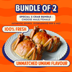 Bundle of 2: Premium Steamed Hairy Crab