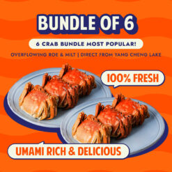 Bundle of 6: Premium Steamed Hairy Crab