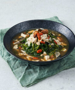 Trio Egg Spinach in Chicken Broth