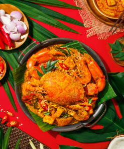 Laksa Crab with ingredients