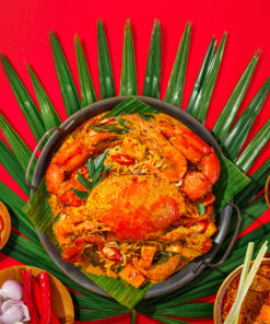 Laksa Crab with Palm Leaf