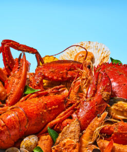 Cajun Garlic Butter Seafood In A Bag (Mildly Spicy)