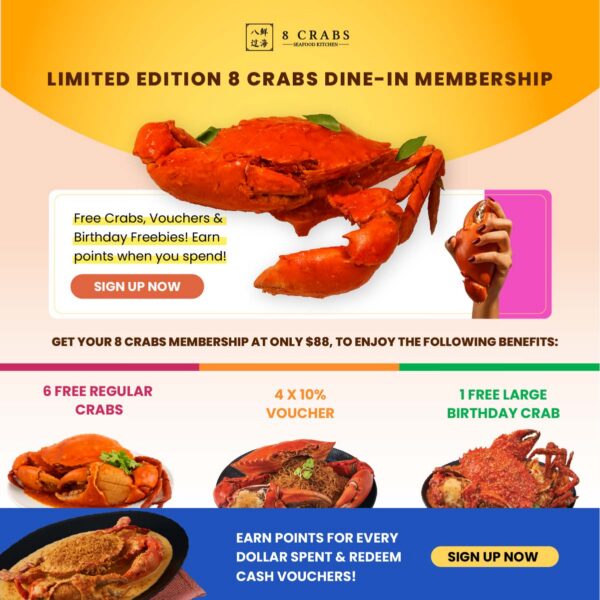 8 Crabs Dine in Membership (Self-Collection of Card Only)