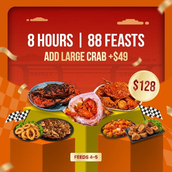 Night Race Feast — 6 Dishes $128 + Large Crab $49